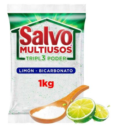Detergente multiusos Salvo, con limon y bicarbonato de 1 kg