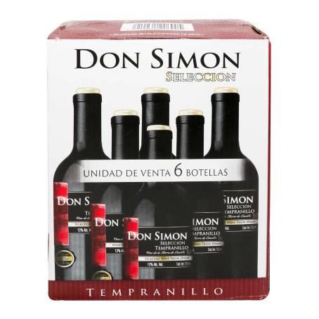 Vino tinto Don Simón 750 ml caja con 6 botellas