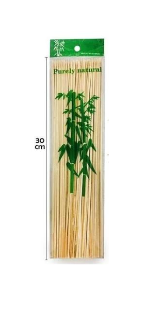 Palitos de bambú para brochetas 100 piezas de 30 cm