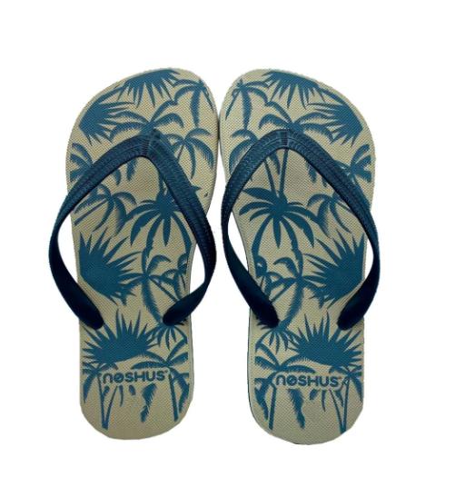 Sandalias para hombre con diseño de palmeras grises (25-29 cm), 1 par.