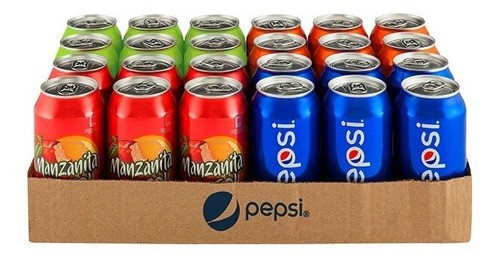 Refrescos surtidos Pepsi y otros sabores lata 355 ml paquete de 24 piezas