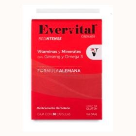 Multivitamínico Evervital fórmula alemana paquete de 30 cápsulas