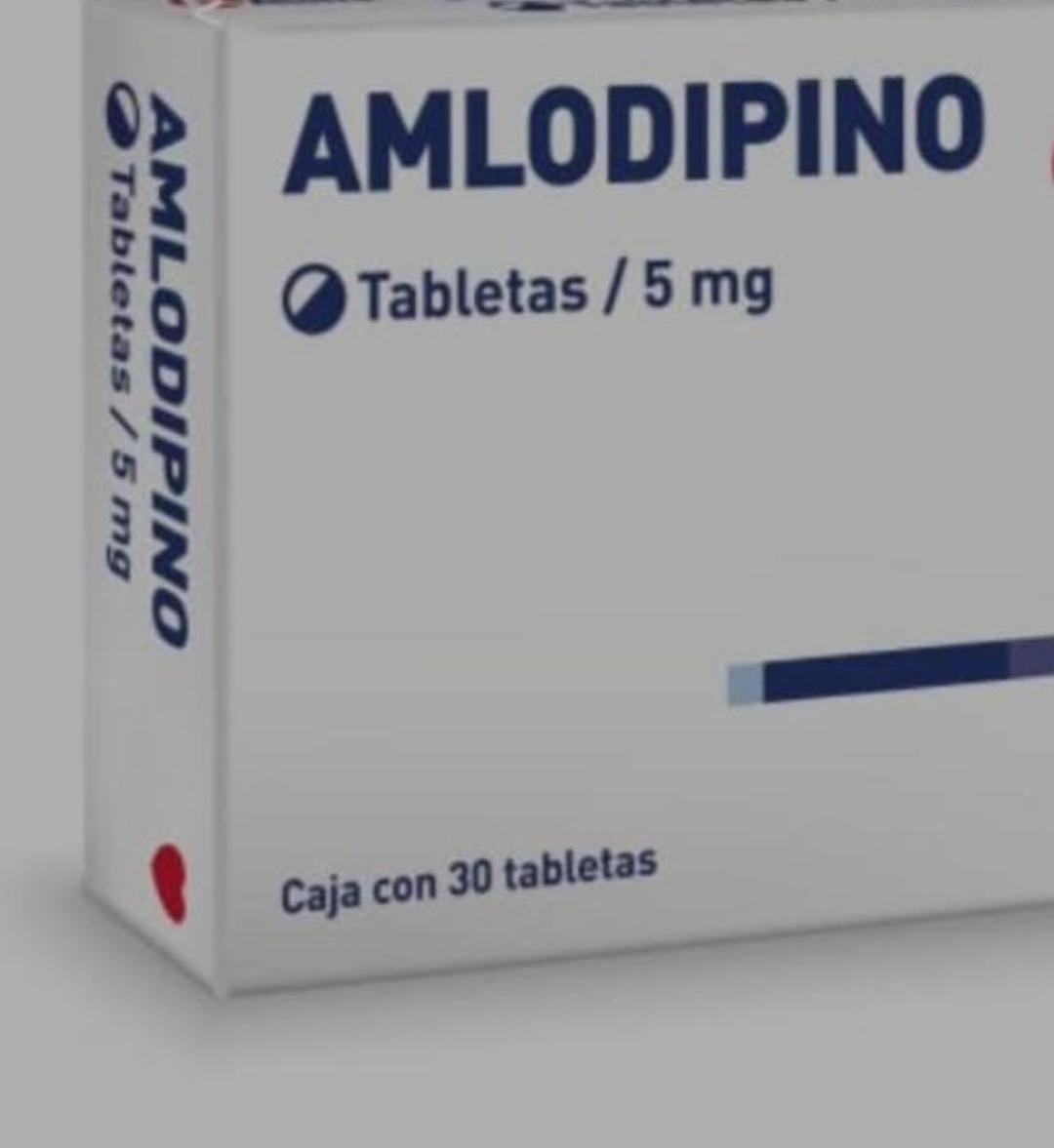 Amlodipino genérico paquete de 30 tabletas de 5 mg
