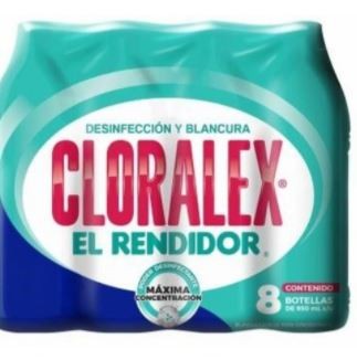 Cloralex, 8 botellas de 950 ML