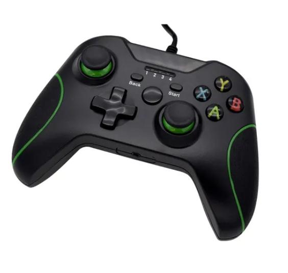 Control alámbrico negro compatible con Xbox One / PC