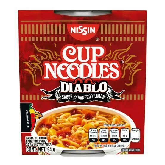 Sopa instantanea Nissin diablo de habanero 64g