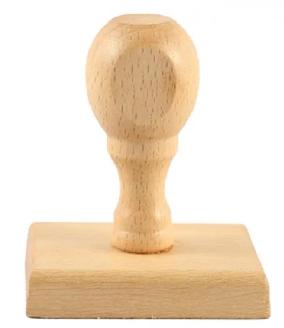 Sello de madera 2 cm x 7.5 cm con la inscripción: "VER LISTA ADJUNTA DE OBSERVACIONES DEL BARCO"