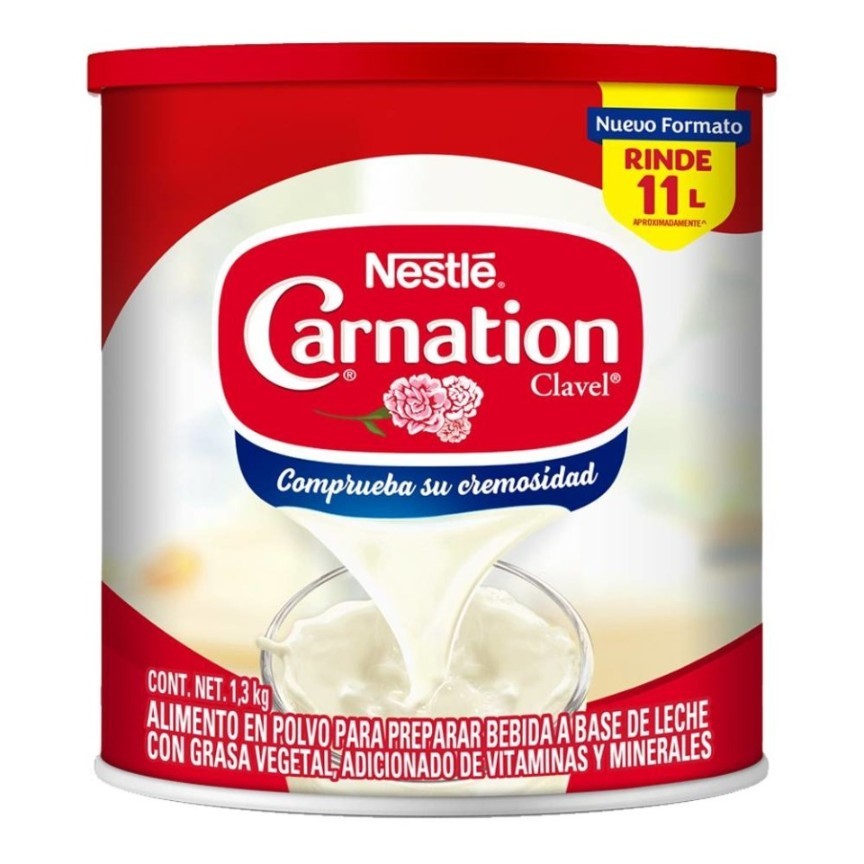 Leche evaporada en polvo Carnation 1.3 kg