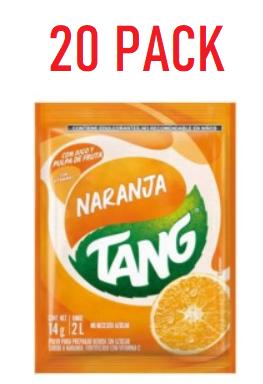 Tang de naranja de 14g, caja con 20 piezas