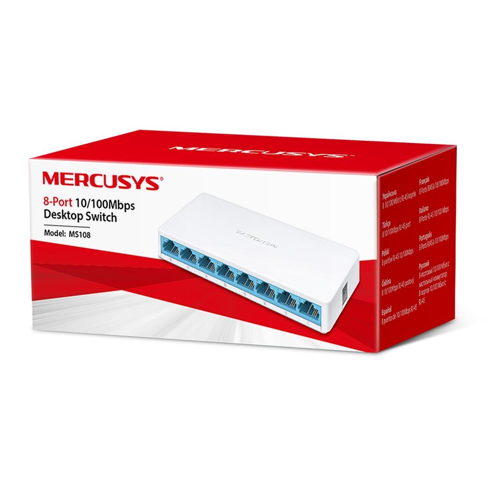 Switch de escritorio de 8 puertos 10-100 Mbps