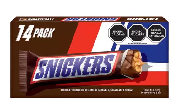 Snickers chocolate 14 piezas