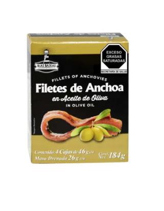Anchoas fileteadas en aceite de oliva 184 g