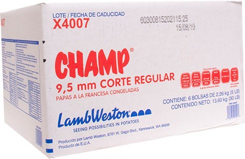 PAPAS A LA FRANCESA CONGELADAS CAJA CON  13,62 KG