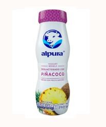 Yogur Alpura de piña y coco paquete de 8 piezas