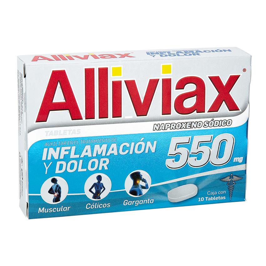 Analgésico Alliviax naproxeno sódico 550 mg