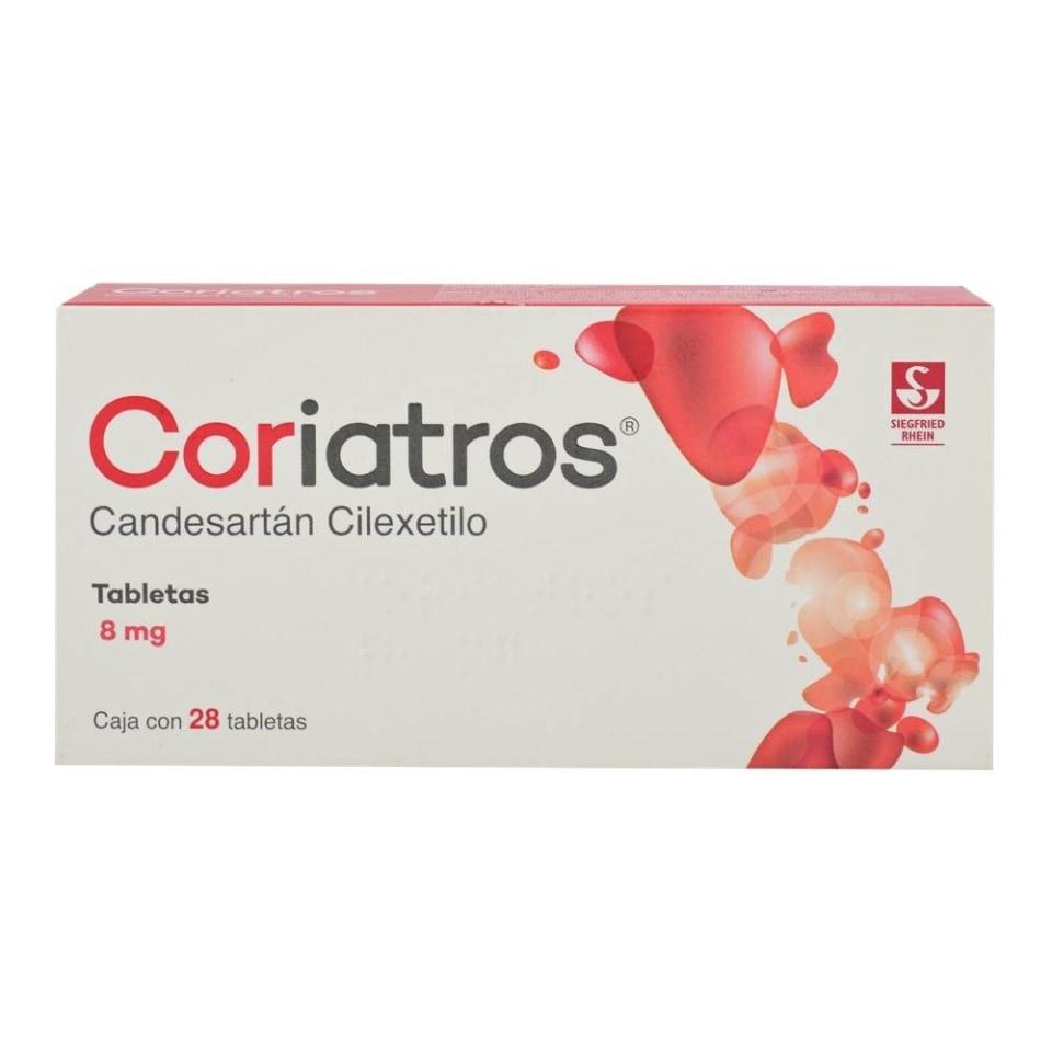 Candesartán cilexetil 8 mg paquete de 28 tabletas