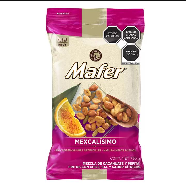 Mafer Premium cacahuate con chile y semilla de calabaza730g