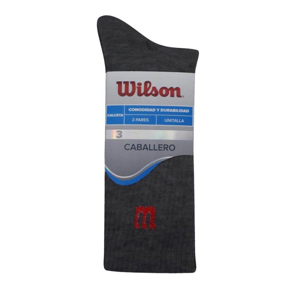 Calcetines de hombre Wilson - Oxford - Talla única, paquete de 3 pares.