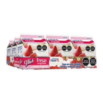 Helado de fresa con crema 225 g paquete de 9 piezas