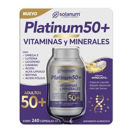Multivitamínico Platinum 50+ paquete de 240 cápsulas