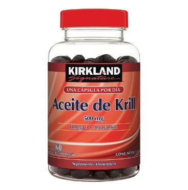 Kirkland Signature Aceite de Krill 500 mg 160 cápsulas