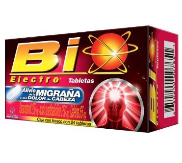 Bio Electro para aliviar el dolor de migraña paquete de 48 tabletas