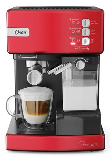 OSTER ESPRESSO MACHINE, 1,170W, PRESSURE 15 BAR, 1.6 LTRS CAPACITY WATER, GROUND COFFE, AUTOMATIC MILK TEXTURIZER. 110 ACV