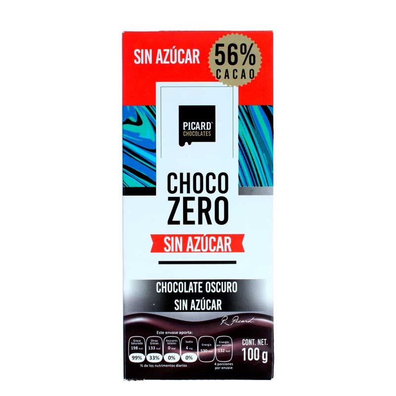 Barra de Chocolate Oscuro sin azúcar - Picard- Choco Zero 100g