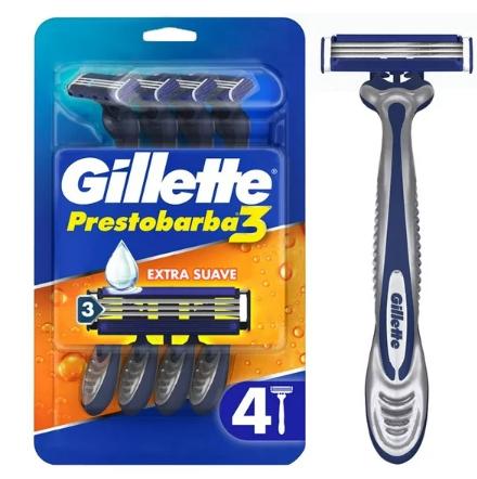Rasuradora Gillette Prestobarba 3 paquete de 4 piezas