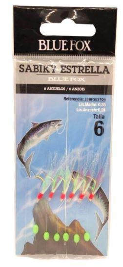 Anzuelo de pesca SABIKI ESTRELLA TAMAÑO 6 (1.5 CM DE LARGO) 6 PZS