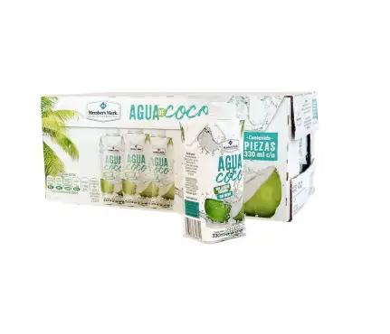 Agua de coco paquete de 18 botellas de 330 ml cada una