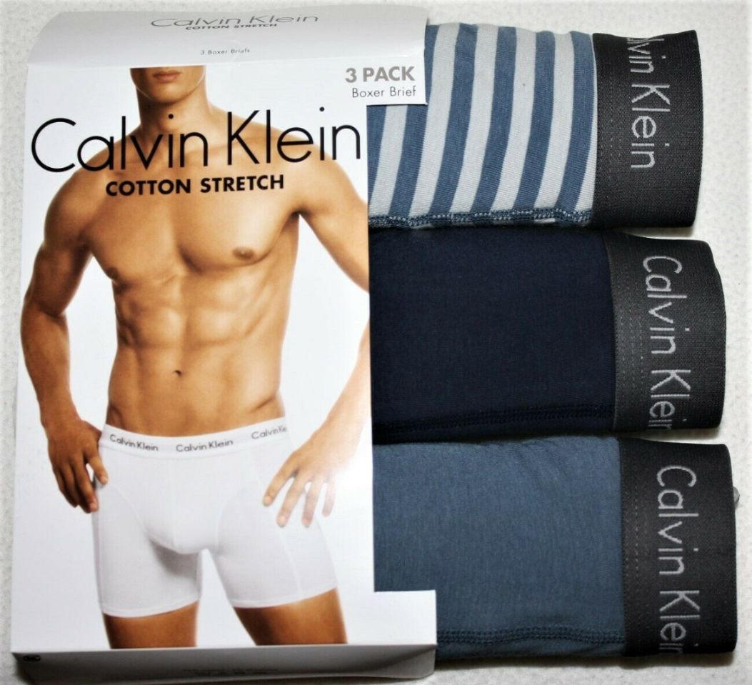 Paquete de 3 boxers de algodón Calvin Klein, talla M o S.
