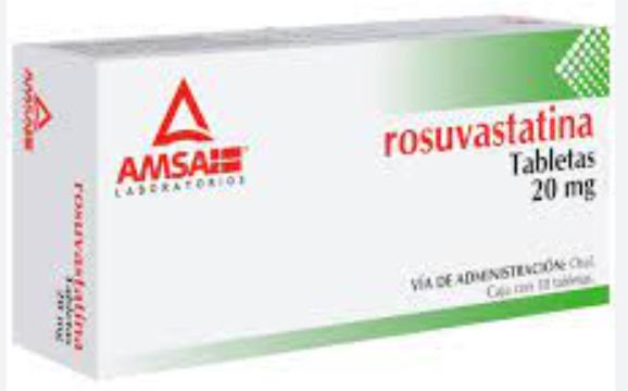 Lipocomb (rosuvastatina) 20 mg paquete de 30 tabletas
