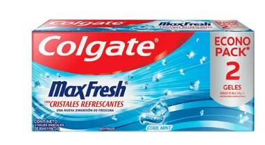 Pasta dental Colgate Max Fresh paquete de 2 piezas de 80 ml cada una