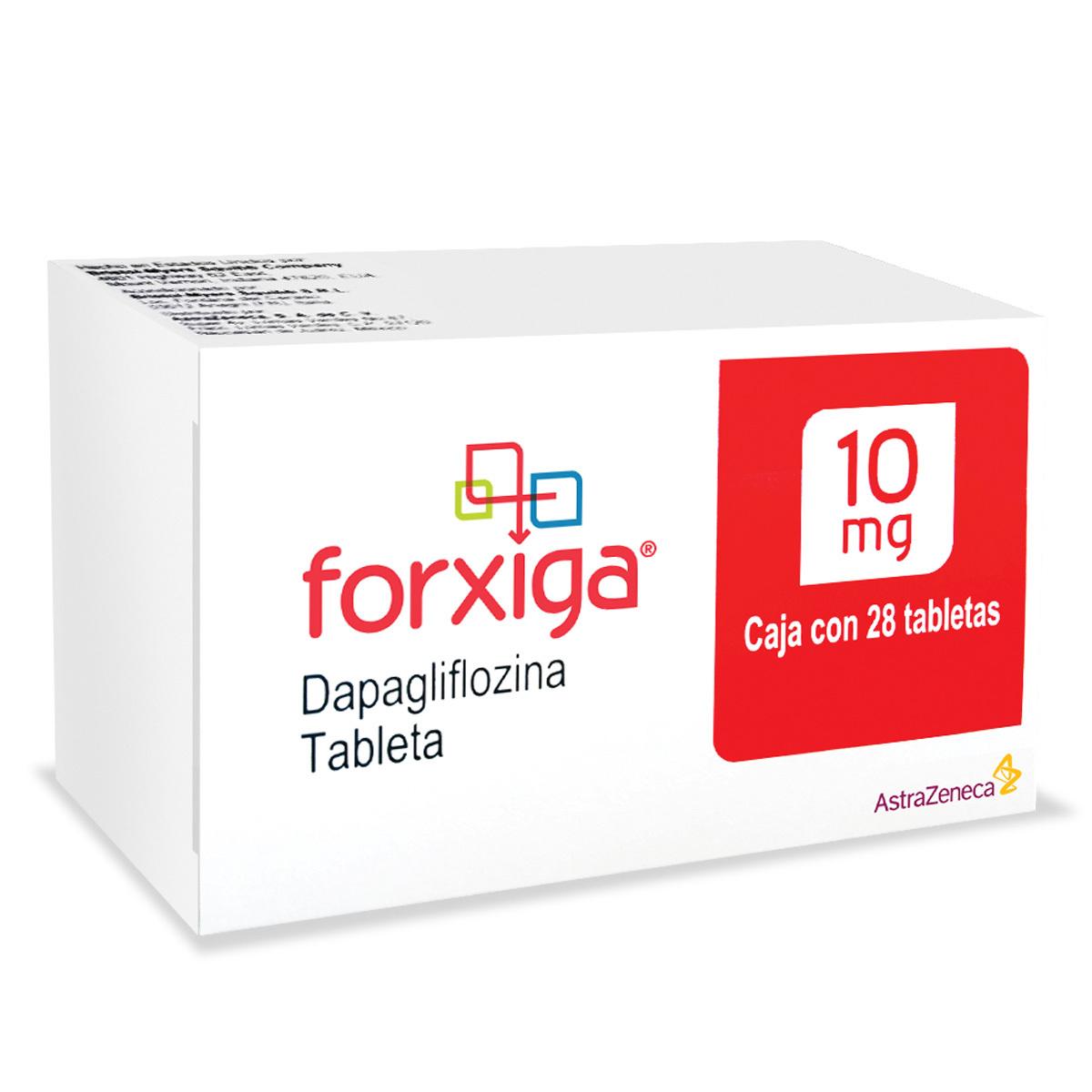 Forxiga 10 mg dapagliflozina paquete de 28 tabletas