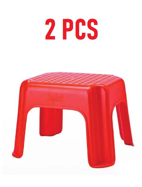 Banquitos plasticos, juego de dos piezas