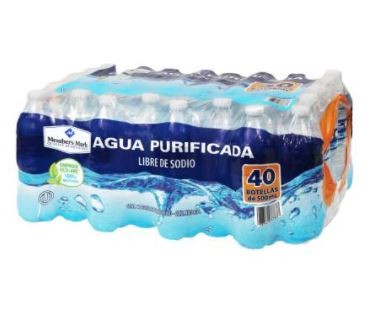 Agua paquete de 45 botellas de 500 ml cada una