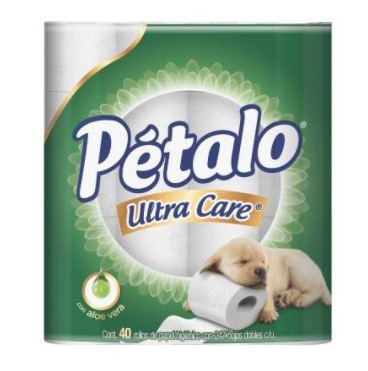 Rollo de papel higienico petalo de 40 piezas