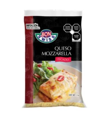 Queso mozzarella rallado paquete de 1.2 kg