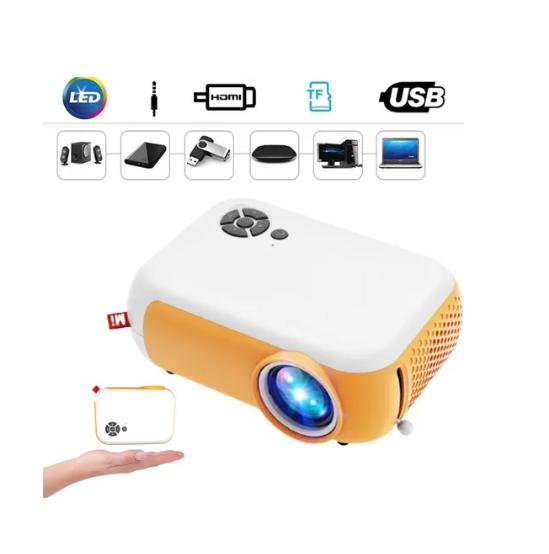 Proyector LED de cine portátil mini con entradas USB/SD/AV/HDMI 1 pieza