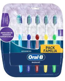 Cepillo dental Oral-B Advanced Radiant 3D White paquete de 5 piezas