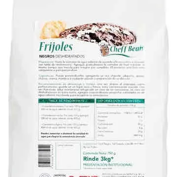 FRIJOL NEGRO DESHIDRATADO 750GRS